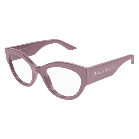 New Authentic  ALEXANDER MCQUEEN Pink Cat Eye AM0435O 003 Glasses Women - Picture 1 of 3